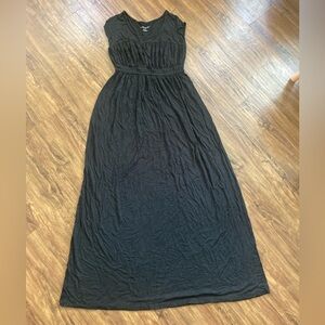 Liz Lange Black Sleeveless Maxi Maternity Sundress Size Medium